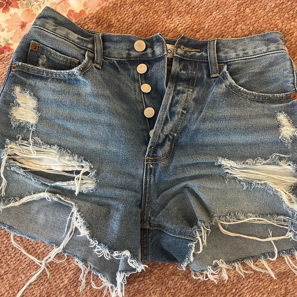 Distressed Jean Shorts
